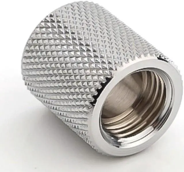 Alt view image 6 of 7 - Bitspower G1/4" Female to Female Extender, 20mm, Silver Shining