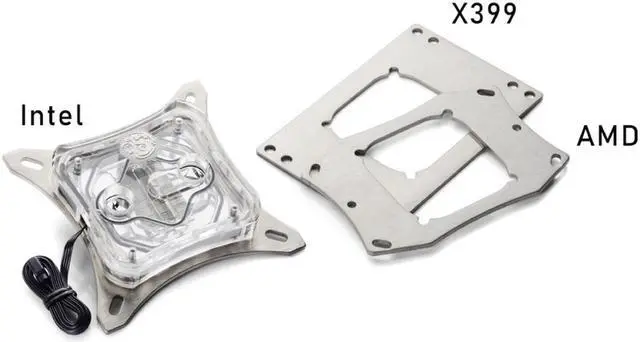 Alt view image 2 of 10 - Bitspower CPU Waterblock Summit M, Clear Acrylic Top, Digital RGB, Intel & AMD CPU