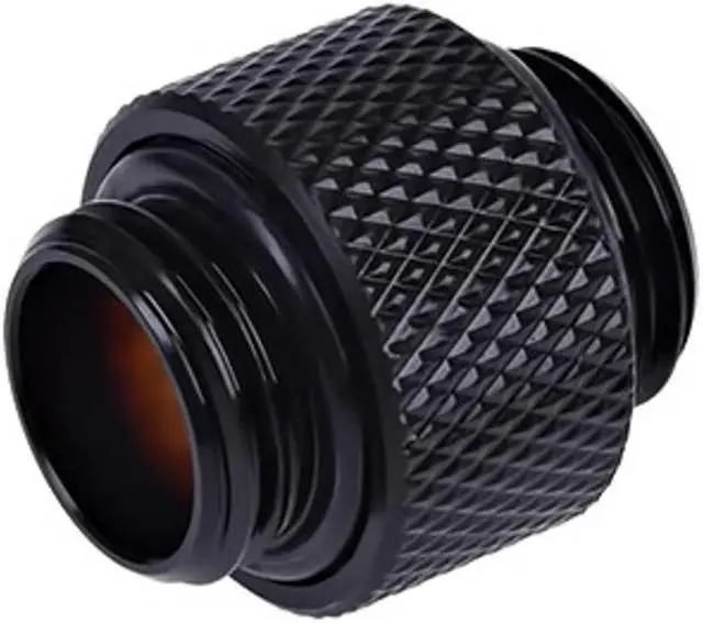 Alt view image 2 of 4 - Alphacool HF G1/4" Male to Male Extender Fitting, 10mm, Deep Black, 4-pack