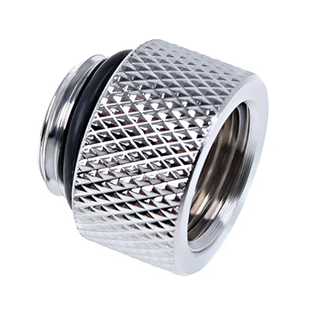 Alt view image 3 of 7 - Alphacool Eiszapfen G1/4" Male to Female 10mm Extender Fitting, Chrome, 4-pack