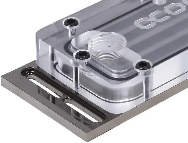 Alt view image 3 of 8 - Alphacool D-RAM Cooler X4 Universal, Black Nickel/Plexi