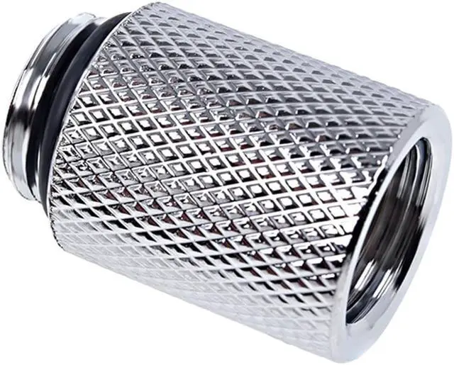 Alt view image 2 of 7 - Alphacool Eiszapfen G1/4" Male to Female 20mm Extender Fitting, Chrome, 4-pack