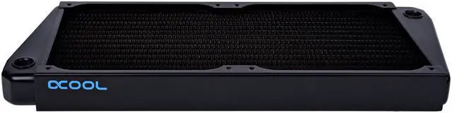Alt view image 2 of 9 - Alphacool NexXxos ST30 Full Copper X-Flow Radiator 280, 140mm x 2, Dual Fan, Black