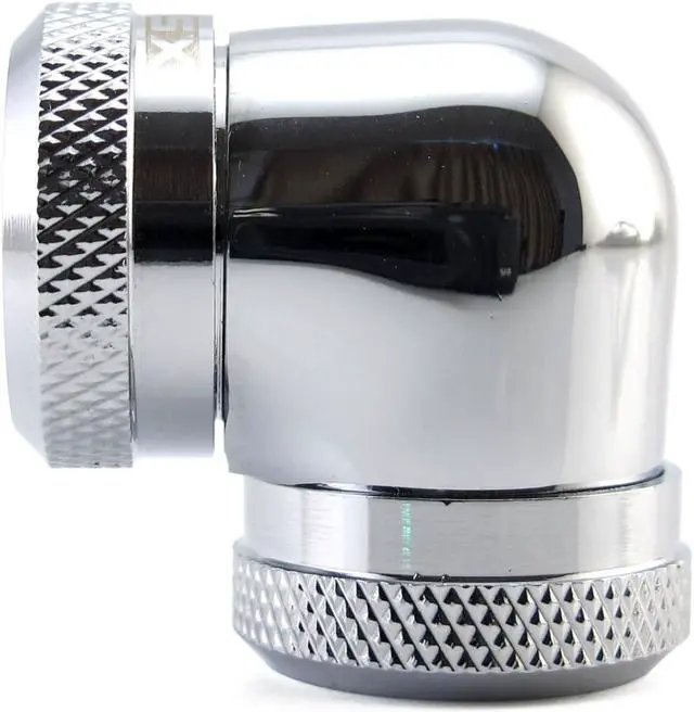 Alt view image 3 of 9 - XSPC 10mm ID, 14mm OD Rigid Tubing 90 Degree Elbow Fitting, Chrome
