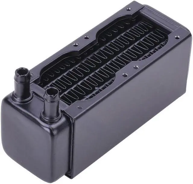 Main image of Alphacool NexXxos XT45 Full Copper Radiator 80, 40mm x 2, Dual Fan, Black