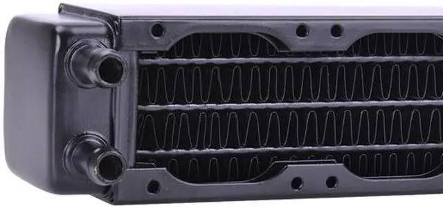 Alt view image 7 of 10 - Alphacool NexXxos XT45 Full Copper Radiator 120, 40mm x 3, Triple Fan, Black