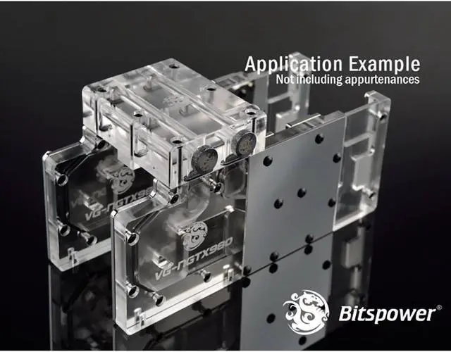 Alt view image 3 of 11 - Bitspower GPU Waterblock Bridge for 2 Cards Between Slot 1 and 4, Clear