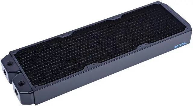 Alt view image 2 of 14 - Alphacool NexXxos XT45 Full Copper Radiator 420, 140mm x 3, Triple Fan, Black