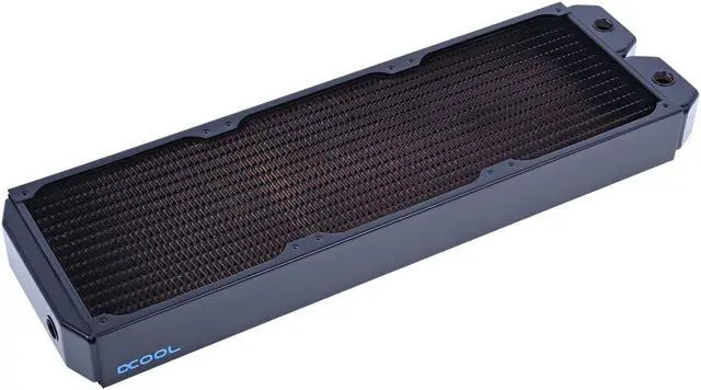 Alt view image 3 of 14 - Alphacool NexXxos XT45 Full Copper Radiator 420, 140mm x 3, Triple Fan, Black