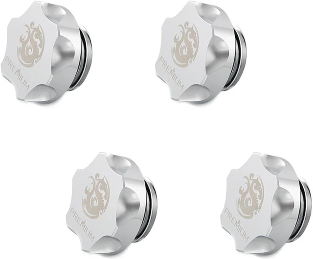 Main image of Bitspower Premium G1/4" Stop Fitting, Silver Shining, 4-pack