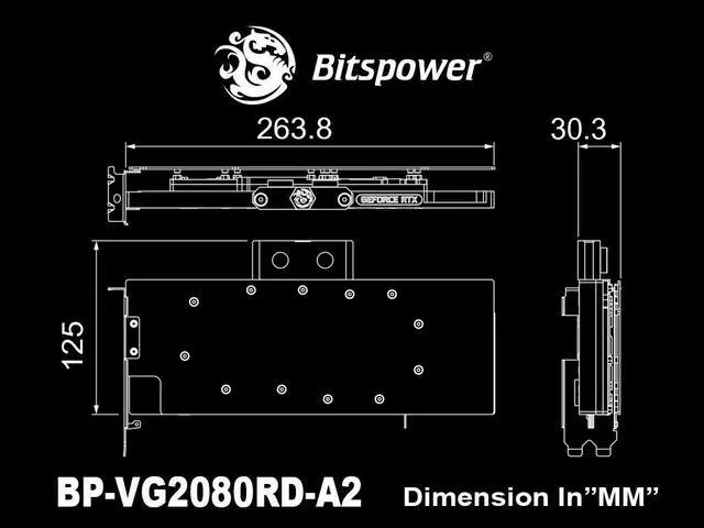 Alt view image 4 of 10 - Bitspower GPU Waterblock for NVIDIA GeForce RTX 2080Ti / 2080 Reference Cards with Accessory Set