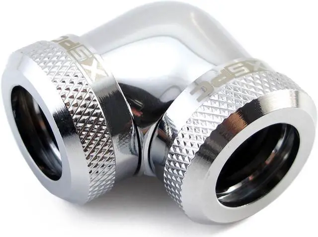 Main image of XSPC 10mm ID, 14mm OD Rigid Tubing 90 Degree Elbow Fitting, Chrome