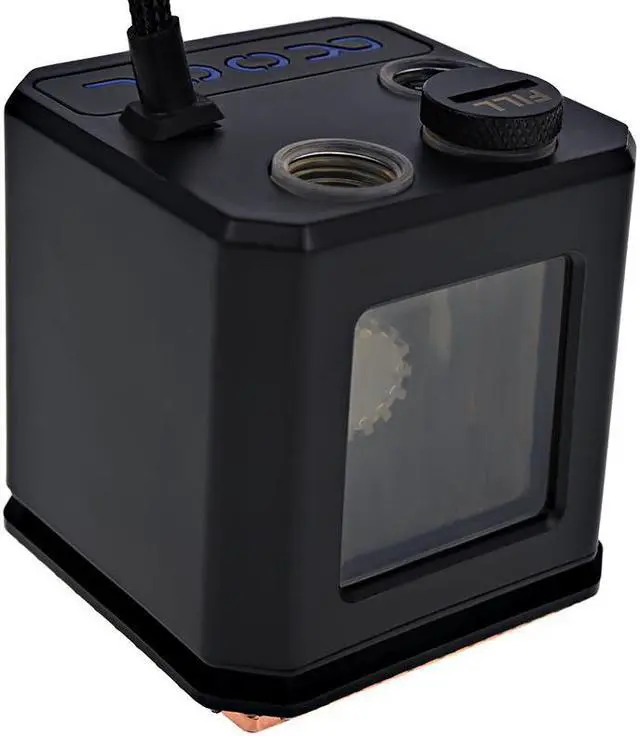 Alt view image 5 of 11 - Alphacool Eisbaer (Solo) CPU Water Block and Pump, Black