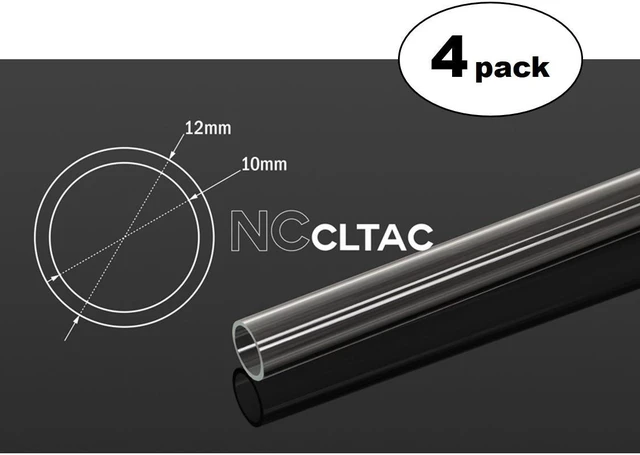 Main image of Bitspower None Chamfer Crystal Link Tube, 12mm OD, 1000mm, Clear, 4-pack