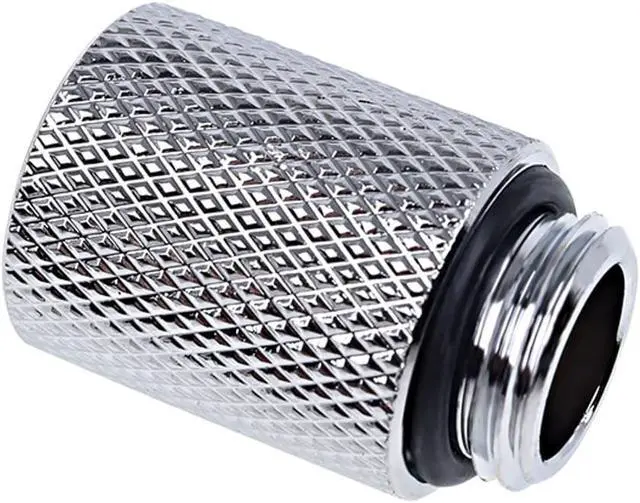Alt view image 4 of 7 - Alphacool Eiszapfen G1/4" Male to Female 20mm Extender Fitting, Chrome, 4-pack