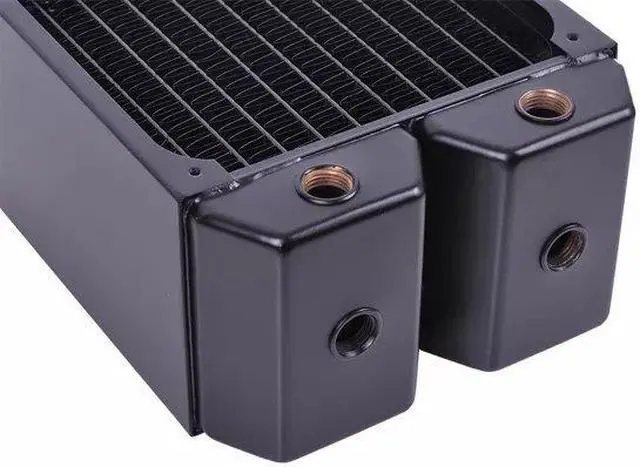 Alt view image 3 of 6 - Alphacool NexXxos Monsta Radiator 560, 140mm x 4, Quad Fan, Black