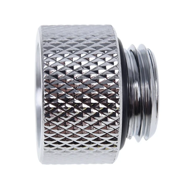 Alt view image 4 of 7 - Alphacool Eiszapfen G1/4" Male to Female 10mm Extender Fitting, Chrome, 4-pack
