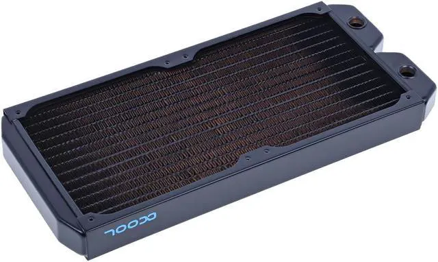 Alt view image 3 of 8 - Alphacool NexXxos ST30 Full Copper Radiator 280, 140mm x 2, Dual Fan, Black