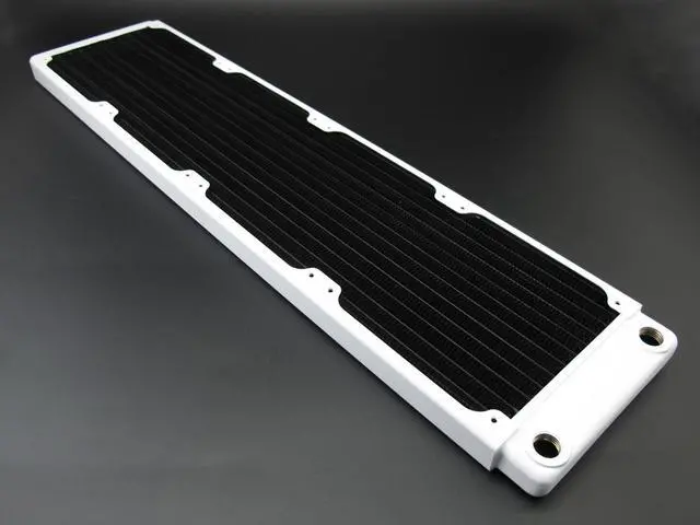 Alt view image 7 of 12 - XSPC TX480 Ultra Thin Radiator, 120mm x 4, Quad Fan, White