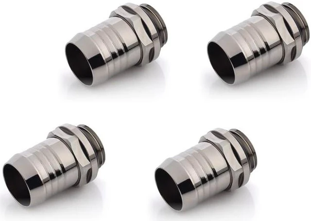 Main image of Bitspower G1/4" to 1/2" Barb Fitting for Soft Tubing, Black Sparkle, 4-pack