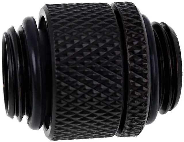 Alt view image 4 of 7 - Alphacool Eiszapfen G1/4" Male to Male 10mm Extender Fitting, Rotary, Deep Black, 4-pack
