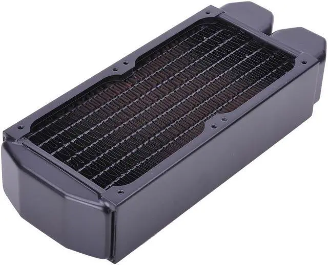 Alt view image 2 of 4 - Alphacool NexXxos XT45 Full Copper Radiator 160, 80mm x 2, Dual Fan, Black