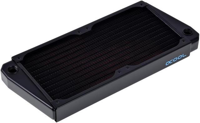 Alt view image 6 of 15 - Alphacool NexXxos ST30 Full Copper X-Flow Radiator 240, 120mm x 2, Dual Fan, Black