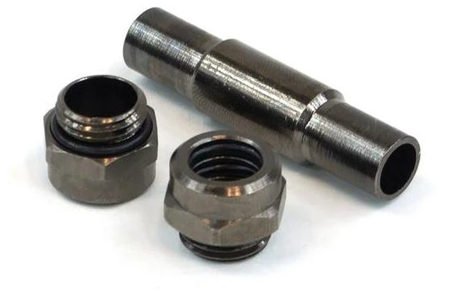 Alt view image 3 of 9 - Phobya Variable Length SLI/Crossfire Fitting, 2 Slot, Black Nickel