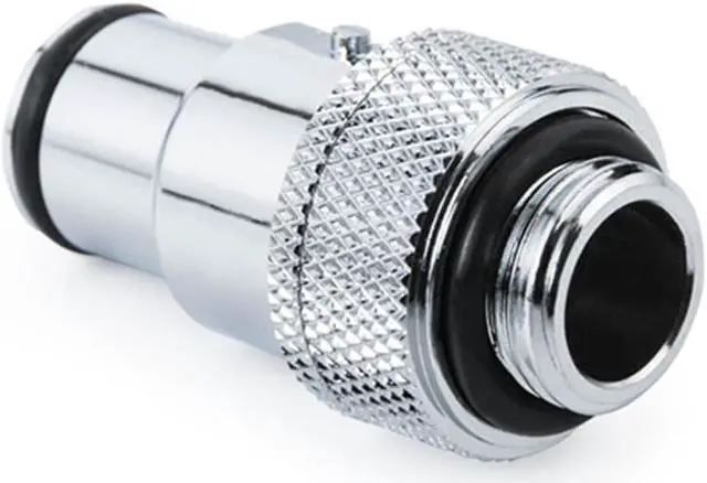 Main image of Bitspower Quick Disconnect Male Fitting with G1/4" Extender, Silver Shining