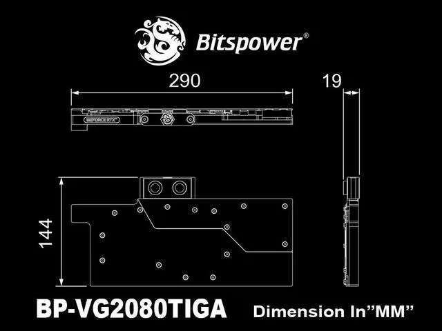 Alt view image 4 of 8 - Bitspower Brizo VGA water block for GIGABYTE AORUS GeForce RTX 2080 Ti XTREME