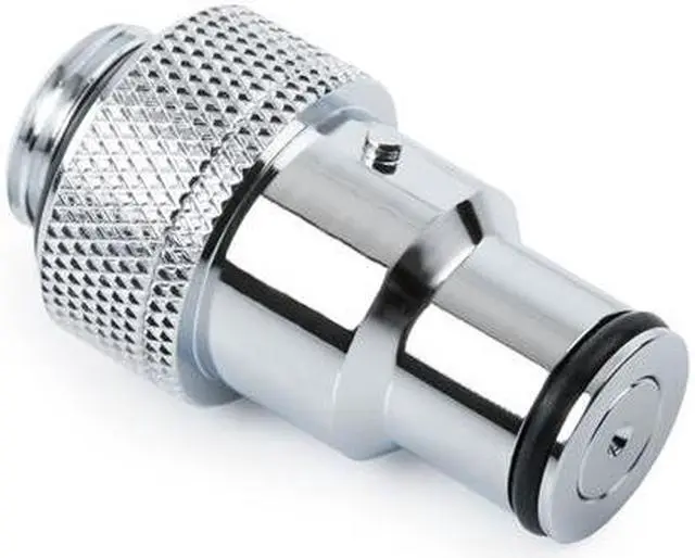 Alt view image 2 of 8 - Bitspower Quick Disconnect Male Fitting with G1/4" Extender, Silver Shining