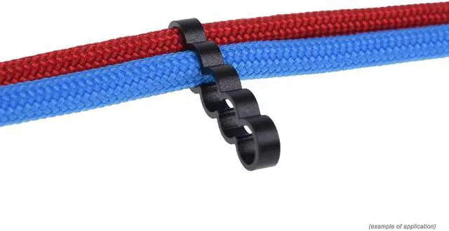 Alt view image 9 of 9 - Alphacool Eiskamm Aluminum X5 Flat - 4mm Black - 4 pcs (24768)