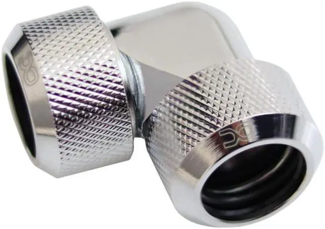 Alt view image 5 of 6 - Alphacool Eiszapfen Hard Tube compression fitting 90 Degree, 16mm OD, Chrome