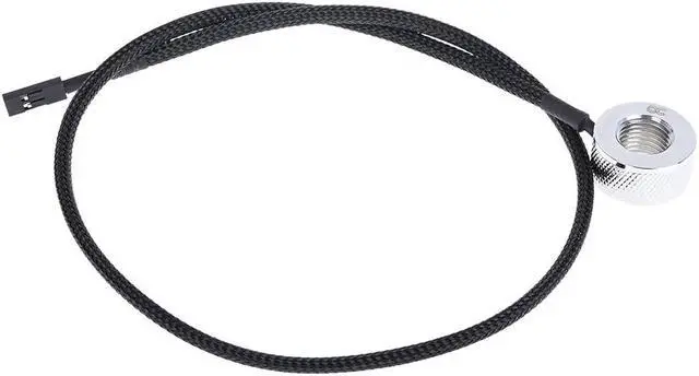 Alt view image 2 of 8 - Alphacool Eiszapfen Temperature Sensor G1/4 IG/IG with AG Adapter, Chrome