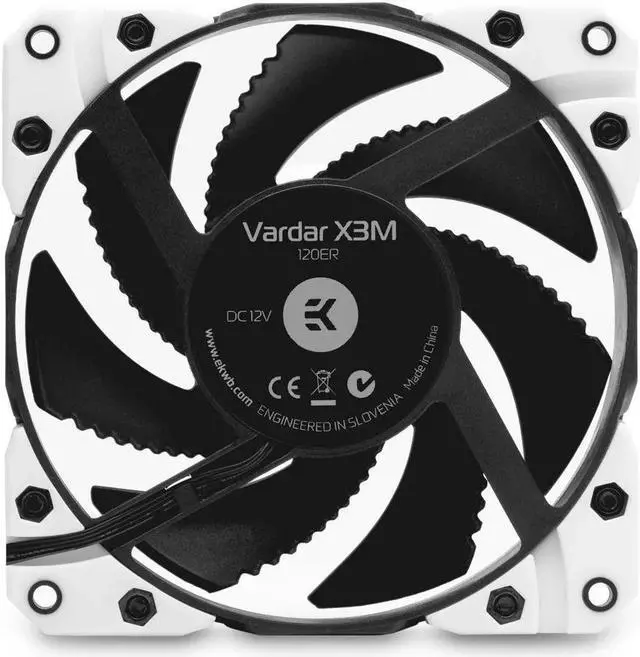 Alt view image 2 of 7 - EKWB EK-Vardar X3M 120ER PWM 120mm Fan, 500-2200 RPM, White