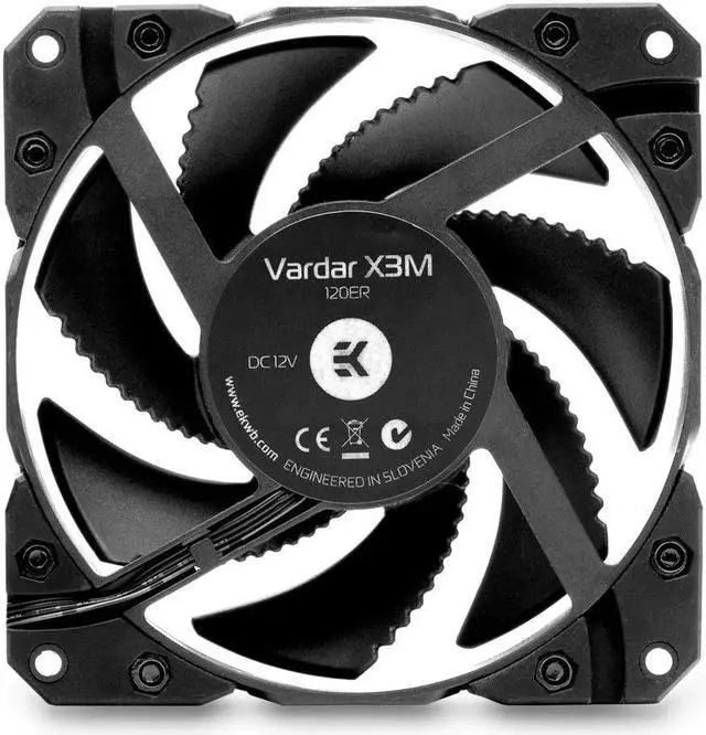 Alt view image 2 of 7 - EKWB EK-Vardar X3M 120ER PWM 120mm Fan, 500-2200 RPM, Black