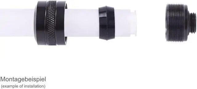 Alt view image 7 of 7 - Alphacool Eiszapfen PRO 13mm HardTube Fitting G1/4 - Deep Black (17471)