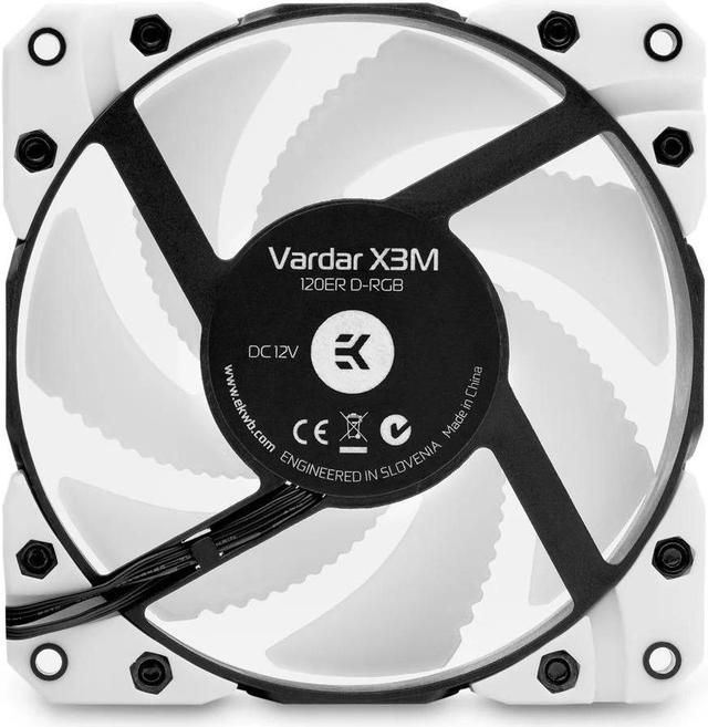 EKWB EK-Vardar X3M 120ER PWM 120mm Fan, 500-2200 RPM, Digital RGB, White