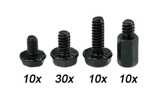 Alt view image 7 of 7 - Phobya Motherboard Screw Kit, Black