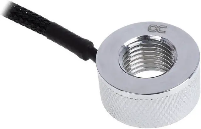 Alt view image 3 of 8 - Alphacool Eiszapfen Temperature Sensor G1/4 IG/IG with AG Adapter, Chrome