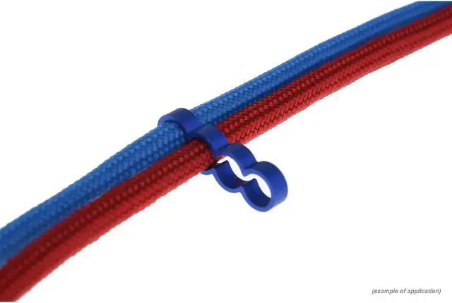 Alt view image 9 of 9 - Alphacool Eiskamm Aluminum X4 Flat - 4mm Blue - 4 pcs (24794)