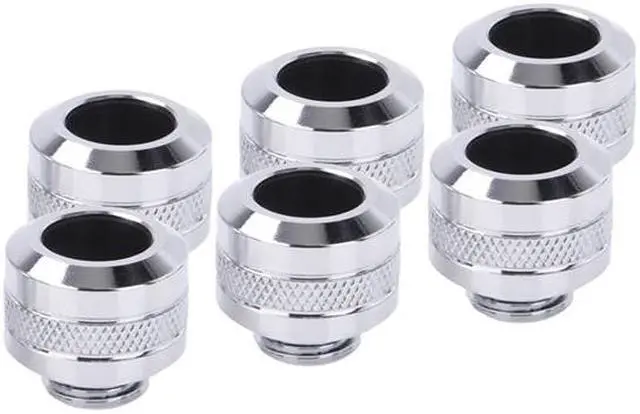 Alt view image 6 of 9 - Alphacool Eiszapfen PRO 13mm HardTube Fitting G1/4 - Six Pack - Chrome (17474)