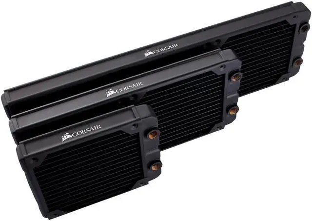 Alt view image 4 of 13 - Corsair Hydro X Series XR5 420mm Water Cooling Radiator