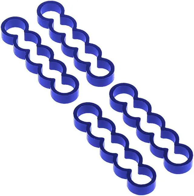 Alt view image 8 of 9 - Alphacool Eiskamm Aluminum X5 Flat - 4mm Blue - 4 pcs (24795)