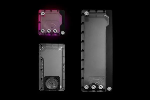 Alt view image 6 of 7 - EKWB EK-Quantum Kinetic FLT 240 Reservoir with D5/DDC Body, D-RGB, Plexi