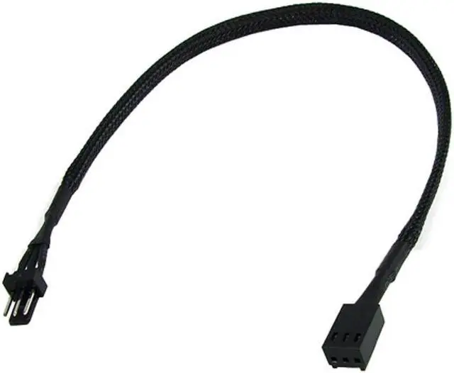 Alt view image 3 of 3 - Phobya 3-Pin Fan Extension Cable - 30cm | Black (81028)