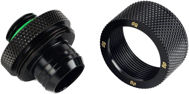 Alt view image 6 of 6 - Bitspower G1/4" to 1/2" ID, OD 3/4" OD Compression Fitting for Soft Tubing, CC5 Ultimate, Matte Black