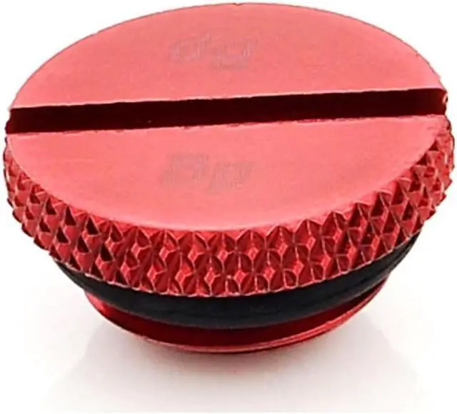 Alt view image 4 of 6 - Bitspower G1/4" Low-Profile Stop Fitting, Deep Blood Red