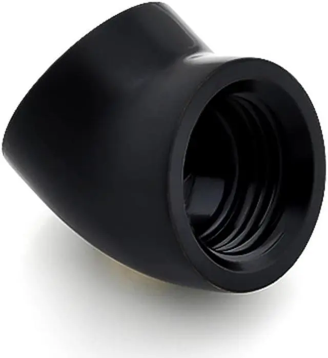 Alt view image 5 of 5 - Bitspower G1/4" Female to Female Extender Fitting, 45 Degree Angle, Matte Black