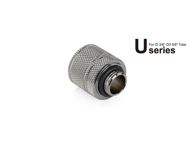 Alt view image 2 of 3 - Bitspower G1/4" to 3/8" ID, OD 5/8" OD Compression Fitting for Soft Tubing, CC3 Ultimate, Black Sparkle